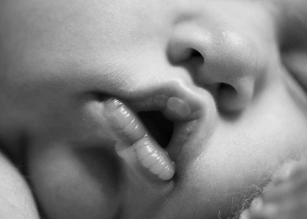Natural_Newborn_Photos_0123 Newborn nose and lips detail shot Hampshire newborn photography