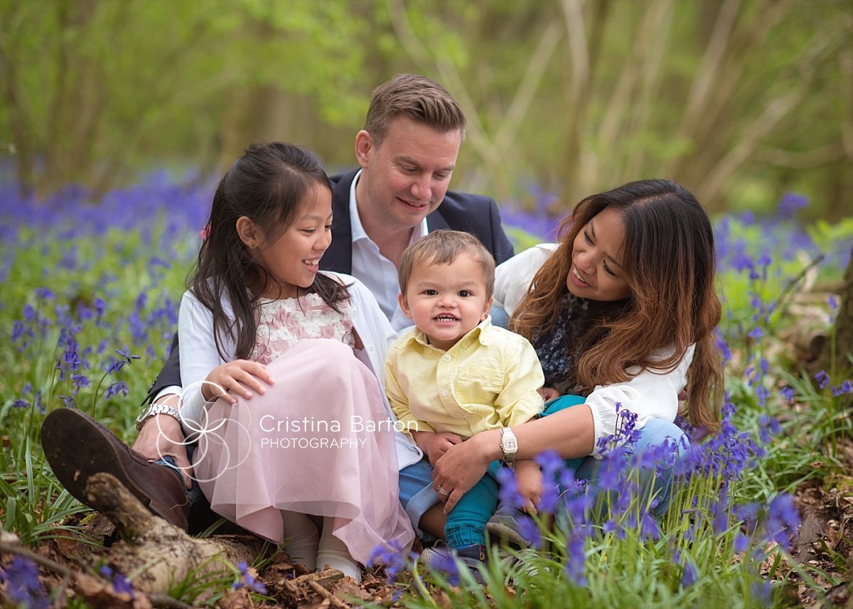 family bluebells portraits Basingstoke