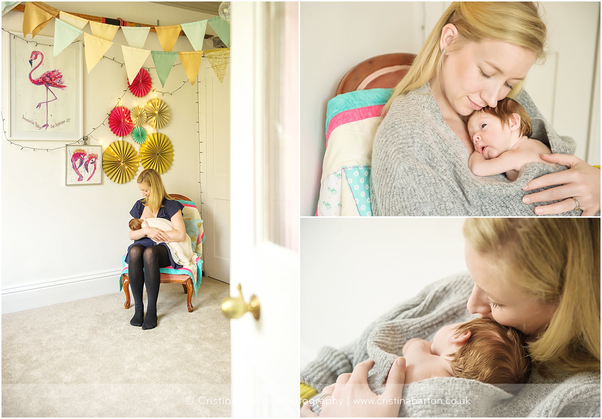 newborn photo session at home