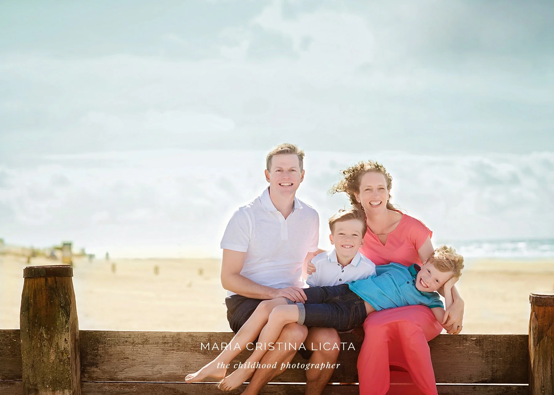 family portraits on the beach