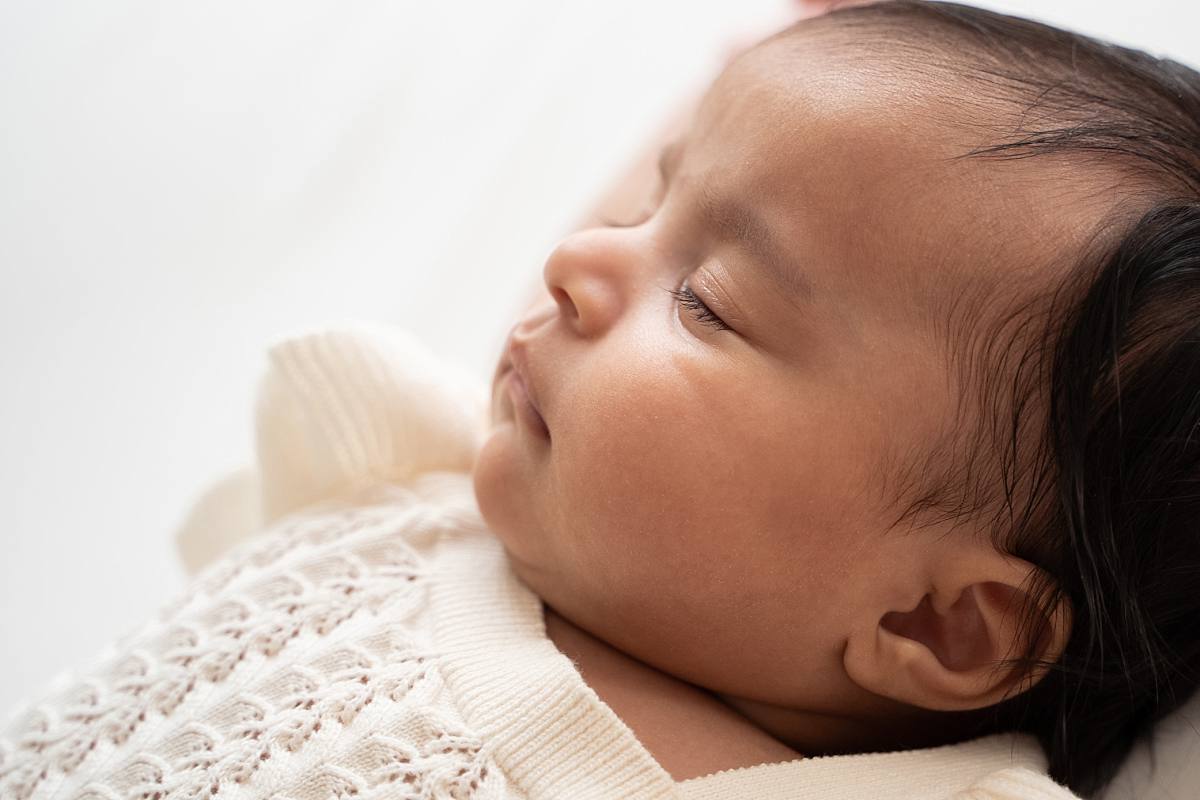 sleeping newborn baby