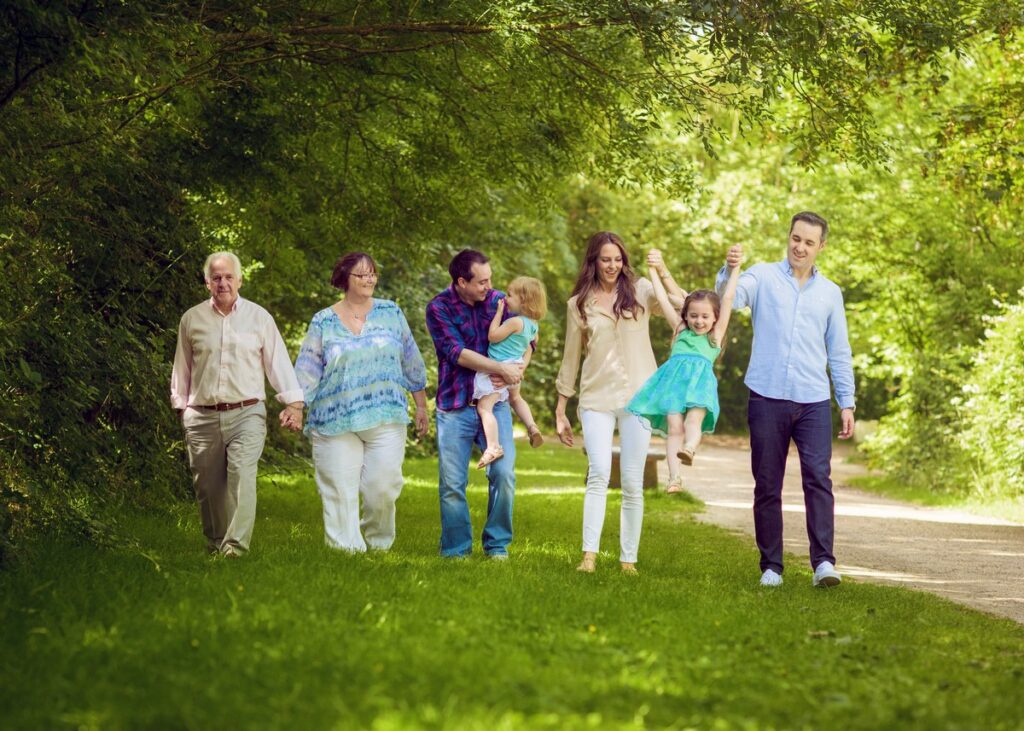 family portrait with grandparents
