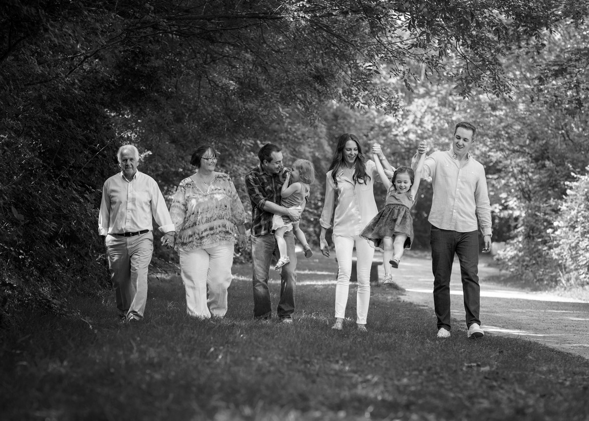 family portrait with grandparents, taken by family photographer in Reading