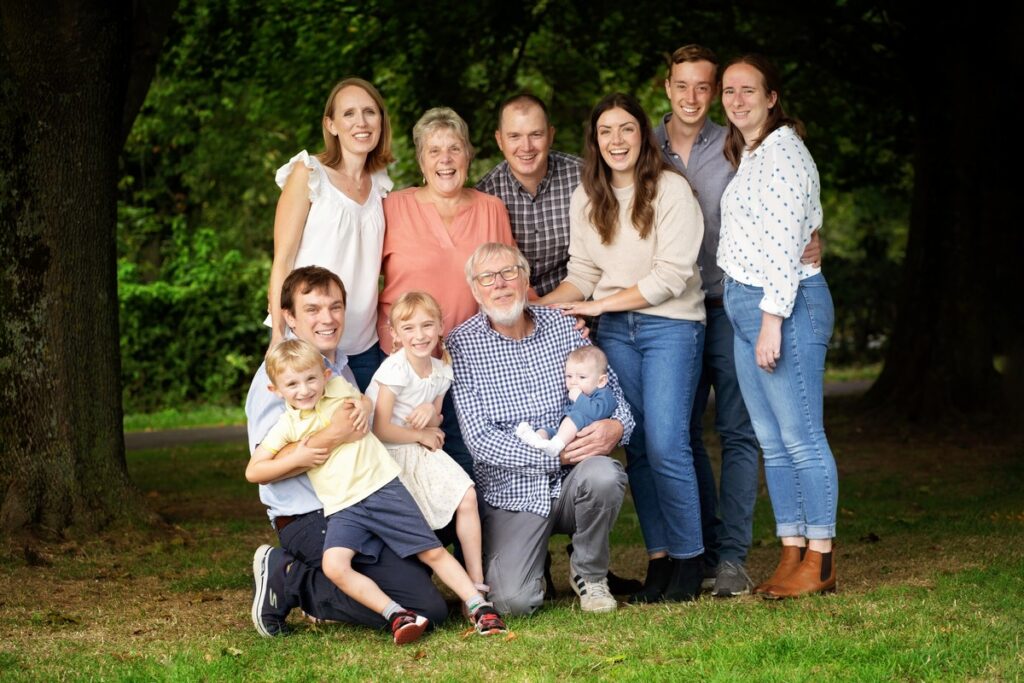 family portrait with grandparents