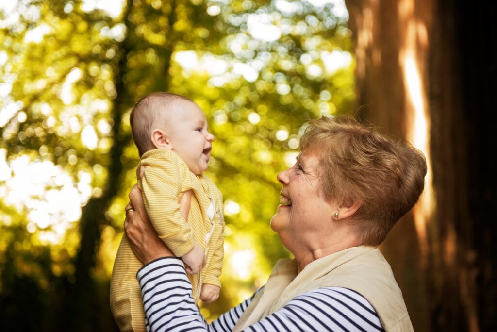 grandma with baby granddaughter