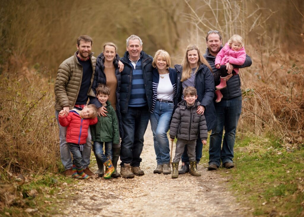 extended family portrait with grandparents