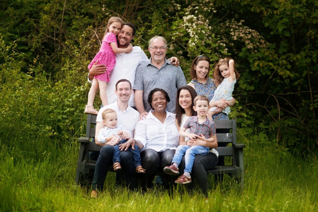 family portrait with grandparents